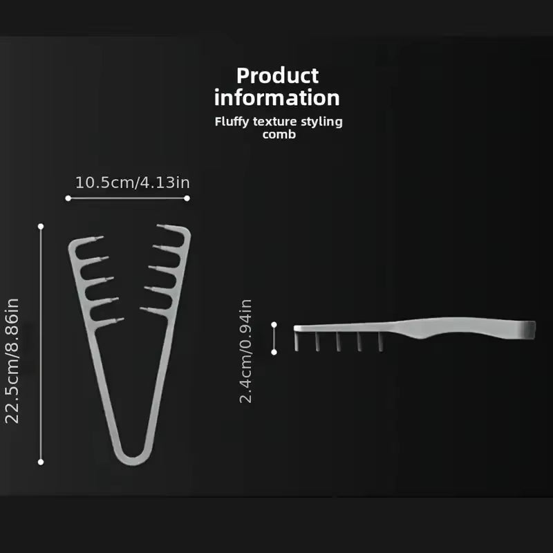 New Volumizing Wide-Tooth Hair Styling Comb Textured Styling Comb Korea Style Seam Covering Bangs Hair Combs for Men