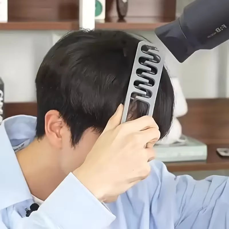 New Volumizing Wide-Tooth Hair Styling Comb Textured Styling Comb Korea Style Seam Covering Bangs Hair Combs for Men